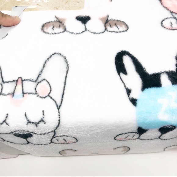 Frenchie Sleeping Bulldog Queen Size  Blanket - Picture 5 of 7